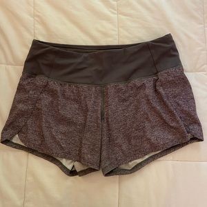 Lululemon size 4 speed up shorts - grey